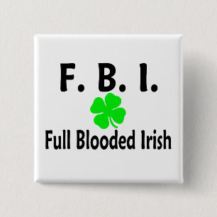 Chapa Cuadrada Trébol lleno del irlandés del FBI Blooded