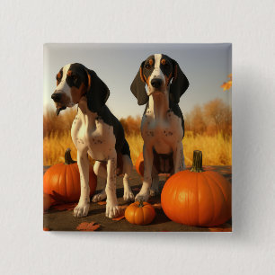 Chapa Cuadrada Trek Walker Coonhound Puppy Autumn Calabaza