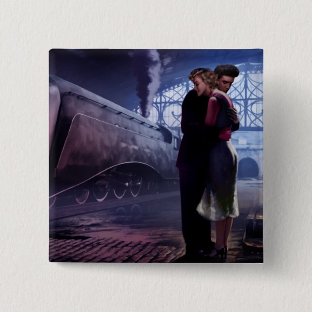 Chapa Cuadrada Tren azul 2 (Anverso)