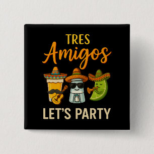 Chapa Cuadrada Tres Amigos Tequila Salt Lime Cinco De Mayo