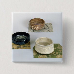 Chapa Cuadrada Tres chawans usados para las ceremonias de té,