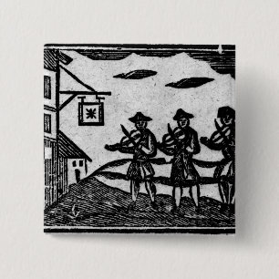 Chapa Cuadrada Tres Fiddlers, 'de baladas de Roxburghe del libro