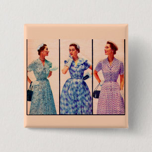 Chapa Cuadrada tres vestidos de 1953 - ropa vintage
