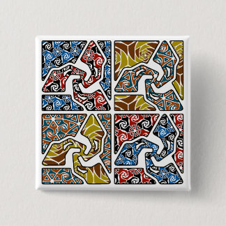 Chapa Cuadrada Tri Flechas con los argumentos traseros Trippy