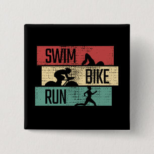 Chapa Cuadrada Triatlón - Huida en bicicleta de natación