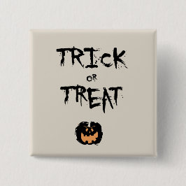 Chapa Cuadrada Trick or treat pumpkin