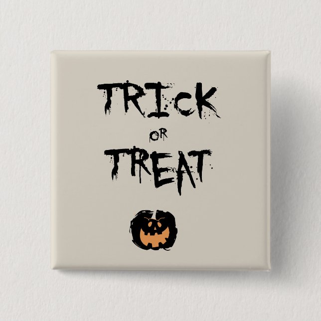 Chapa Cuadrada Trick or treat pumpkin (Anverso)