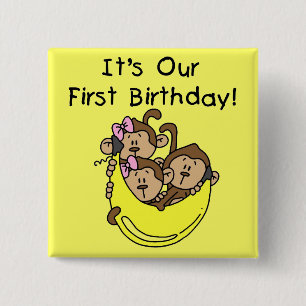 Chapa Cuadrada Trillizos 1 - Dos Chicas camisetas y regalos de un