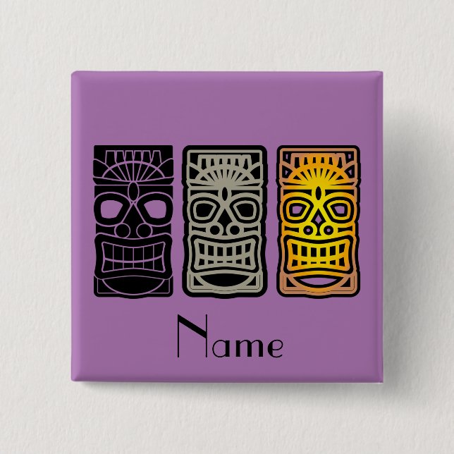 Chapa Cuadrada Triple Tiki Sculptures Thunder_Cove   (Anverso)