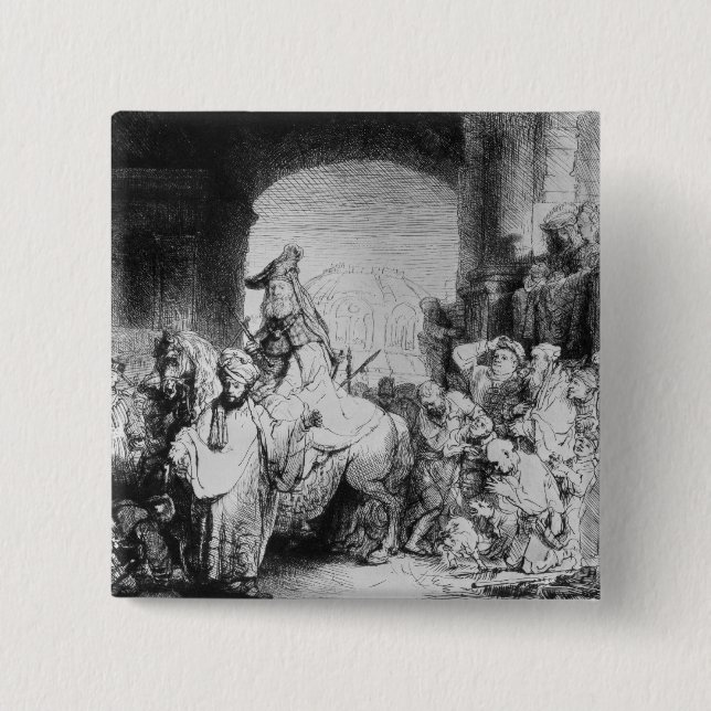 Chapa Cuadrada Triumph de Mordecai, c.1640 (Anverso)