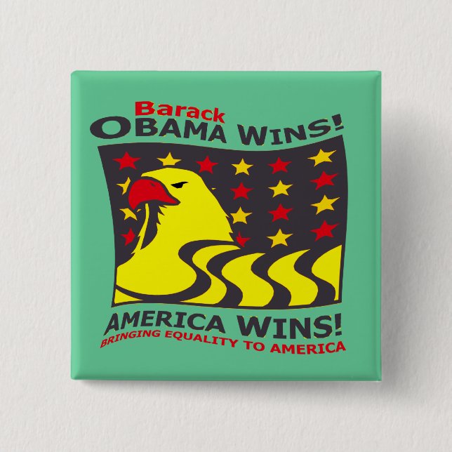 CHAPA CUADRADA ¡TRIUNFOS DE BARACK OBAMA! - (Anverso)