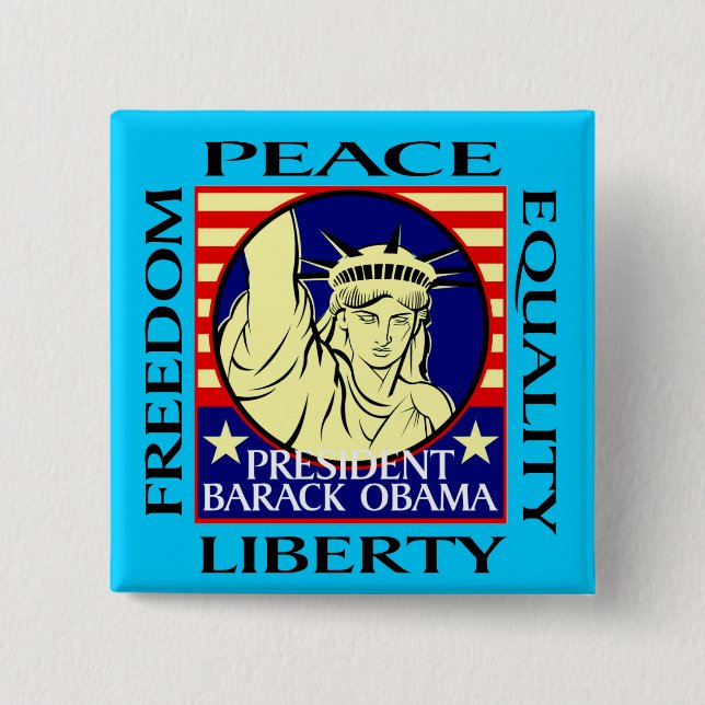 CHAPA CUADRADA ¡TRIUNFOS DE OBAMA! (Anverso)