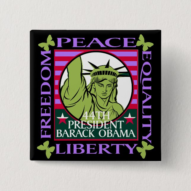 CHAPA CUADRADA ¡TRIUNFOS DE OBAMA! (Anverso)
