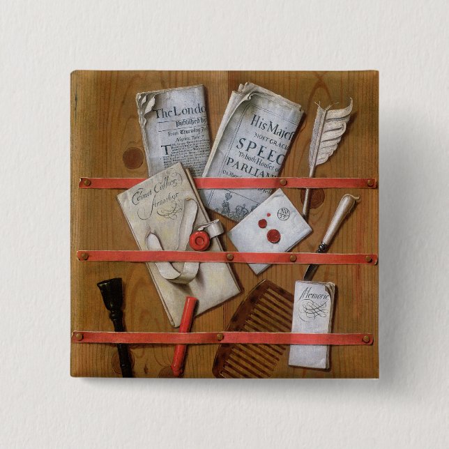 Chapa Cuadrada Trompe - l ' oeil, 1702 (Anverso)