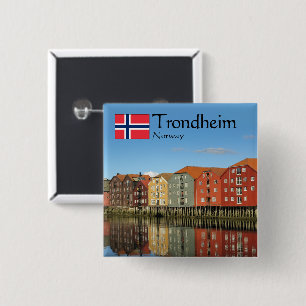 Chapa Cuadrada Trondheim Noruega Souvenir