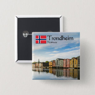 Chapa Cuadrada Trondheim Noruega Souvenir