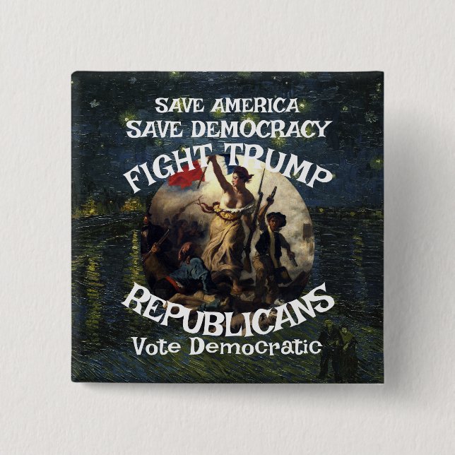 Chapa Cuadrada Trump (Anverso)