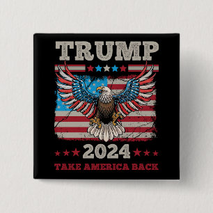 Chapa Cuadrada Trump 2024