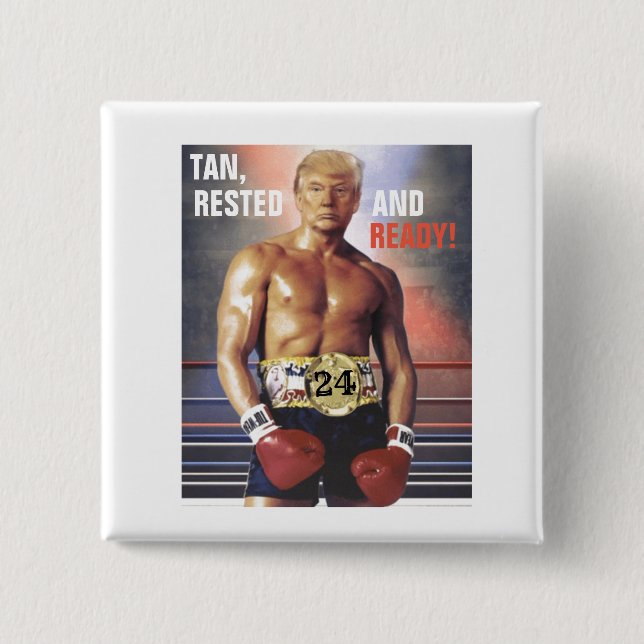 Chapa Cuadrada Trump 2024 (Anverso)