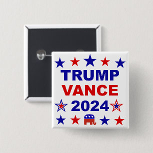 Chapa Cuadrada Trump Vance 2024