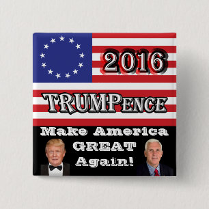 Chapa Cuadrada TRUMPence 2016 - ¡Haga América grande otra vez!