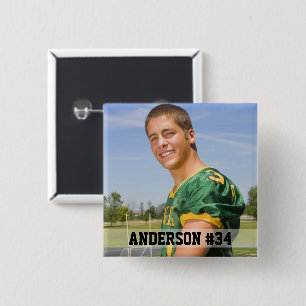 Chapa Cuadrada Tu Foto Fútbol Personalizado o Tu Deporte