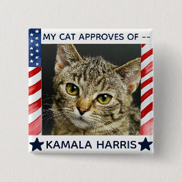 Chapa Cuadrada Tu Mascota de perro gato foto Kamala Harris