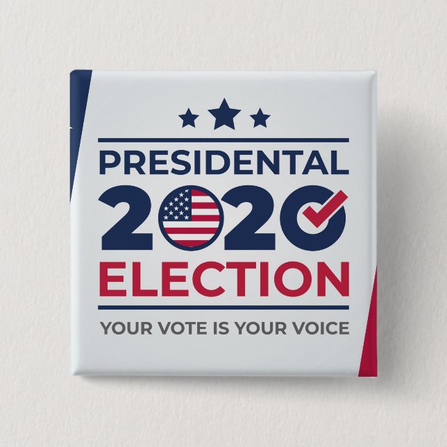 Chapa Cuadrada Tu voto es tu voz (Anverso)