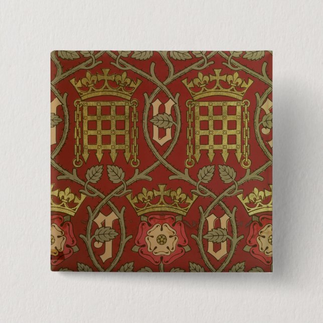 Chapa Cuadrada "Tudor subió", papel pintado de la reproducción (Anverso)