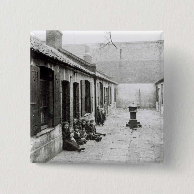 Chapa Cuadrada Tugurios de Londres (Anverso)