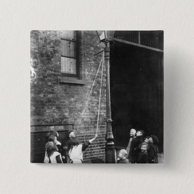 Chapa Cuadrada Tugurios de Londres, c.1900 (Anverso)