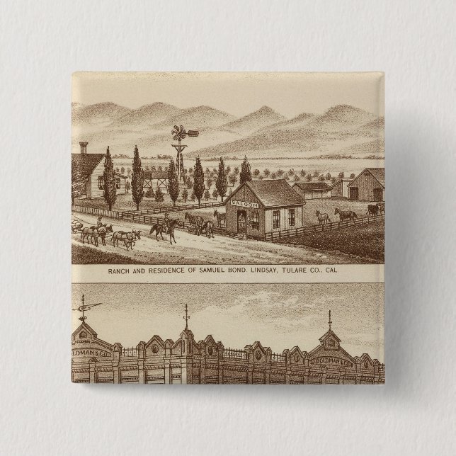 Chapa Cuadrada Tulare Co Bank (Anverso)