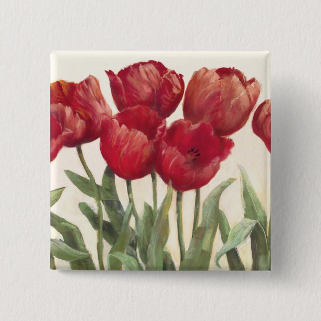Chapa Cuadrada Tulipanes de rubíes (Anverso)