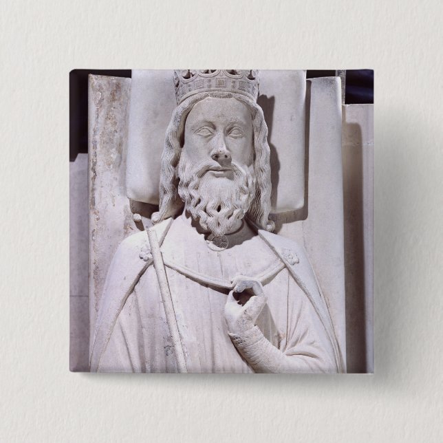 Chapa Cuadrada Tumba de Clovis I, rey de las cartas francas (Anverso)