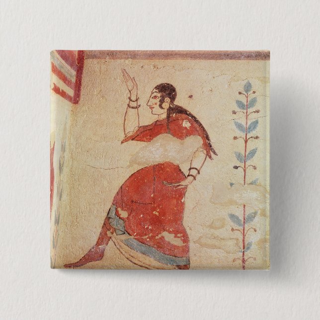 Chapa Cuadrada Tumba de los acróbatas, detalle de un bailarín (Anverso)