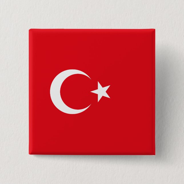 Chapa Cuadrada Turkish Flag (Turkey) (Anverso)