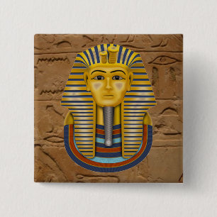 Chapa Cuadrada Tut Golden Mask Pin