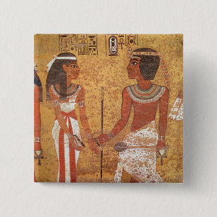 Chapa Cuadrada Tutankhamun y su esposa, Ankhesenamun