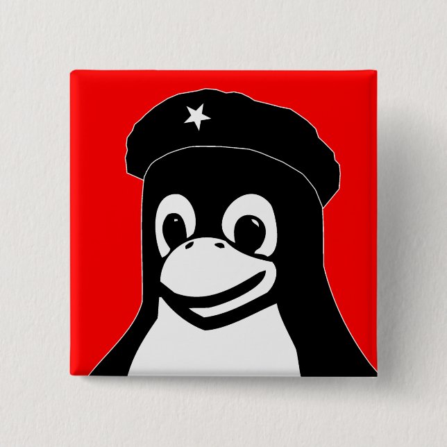 Chapa Cuadrada Tux Guevara - modificado para requisitos (Anverso)