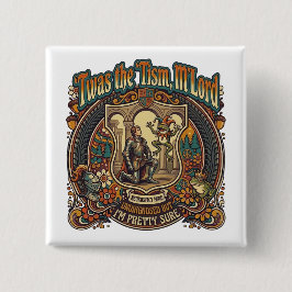 Chapa Cuadrada  Twas the Tism M'Lord Autism Funny Neurospicy 