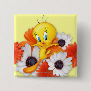 Chapa Cuadrada Tweety with Daisises