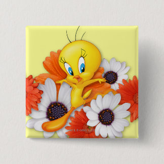 Chapa Cuadrada Tweety with Daisises