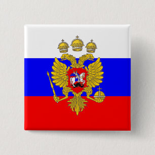 Chapa Cuadrada Tzar de Muscovia, bandera de Rusia