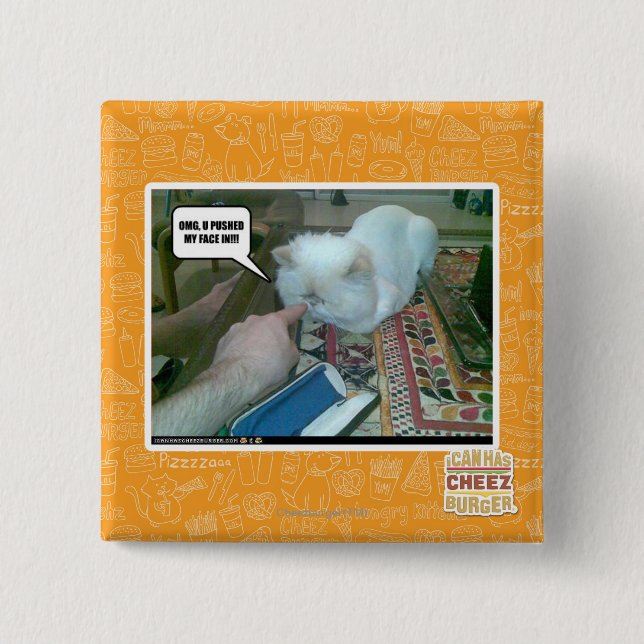 Chapa Cuadrada ¡U empujó mi cara hacia adentro! (Anverso)