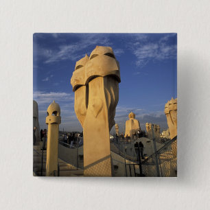 Chapa Cuadrada UE, España, Cataluña, Barcelona. Antonio Gaudi's