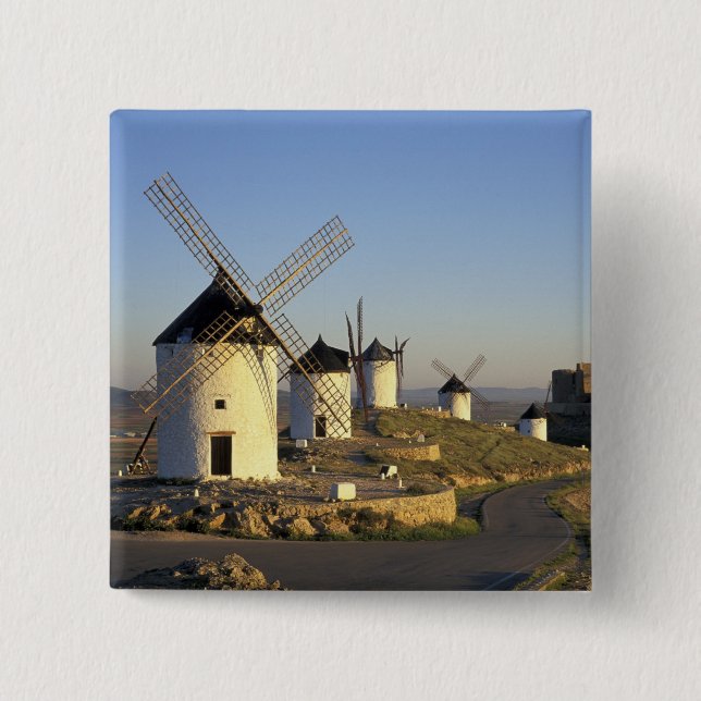 Chapa Cuadrada UE, España, La Mancha, Consuegra. Molinos de vient (Anverso)