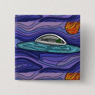 Chapa Cuadrada UFO de nave espacial Alien UAP paranormal