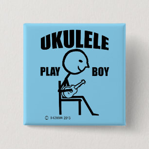 Chapa Cuadrada Ukulele Play Boy