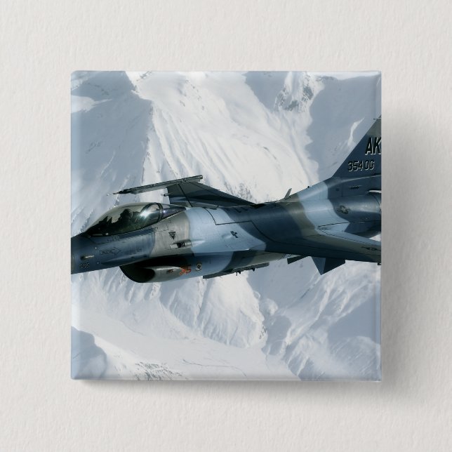 Chapa Cuadrada Un agresor F-16 (Anverso)