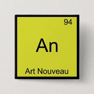 Chapa Cuadrada Un - Art Nouveau Funny Chemistry Element Symbol